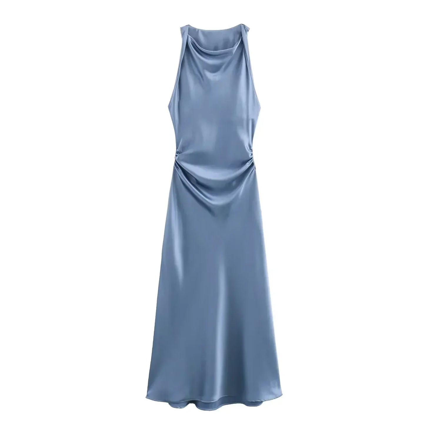 Chic Satin Midi Dress for Her | Maricar