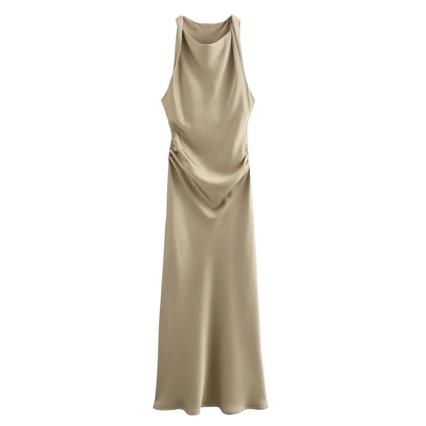 Chic Satin Midi Dress for Her | Maricar