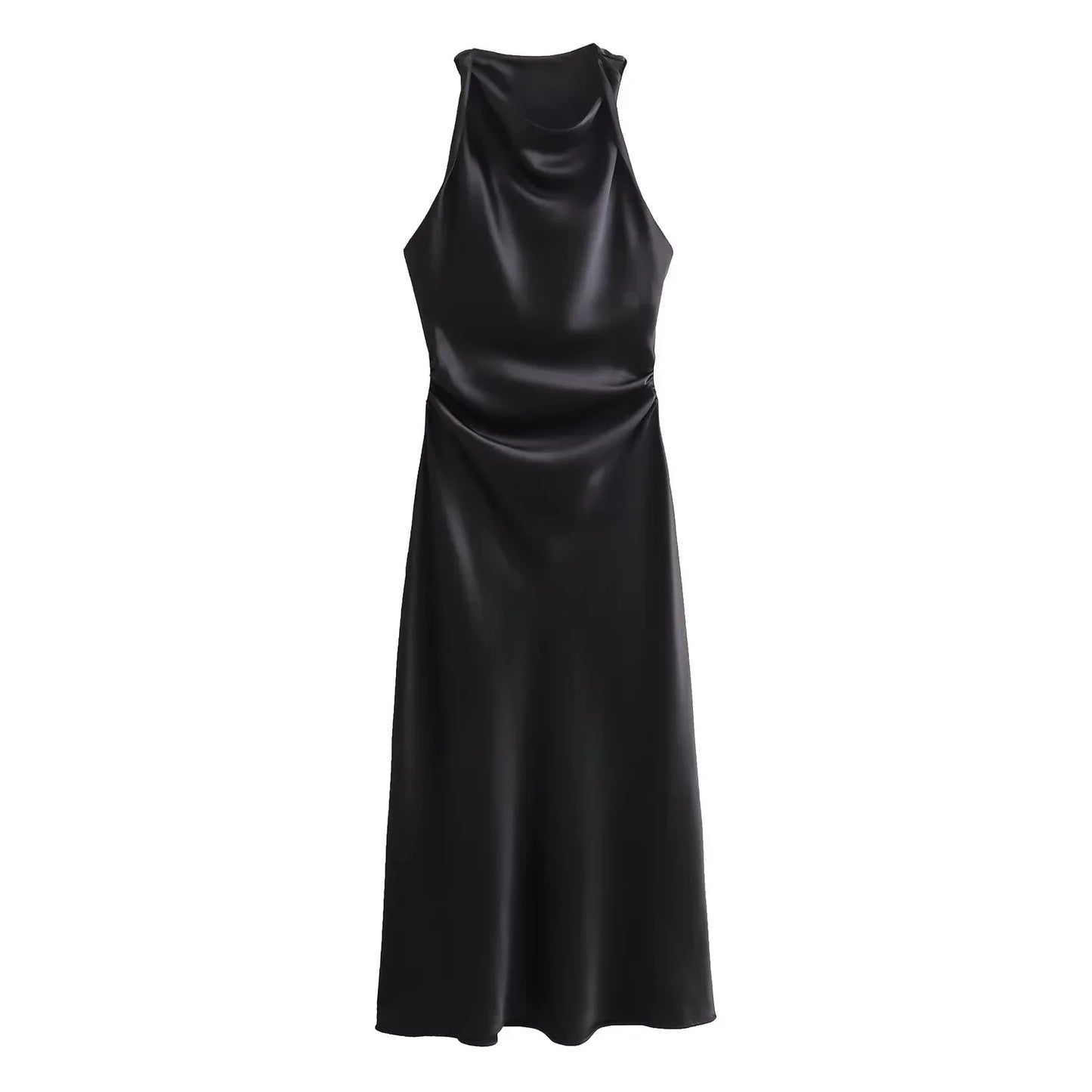 Chic Satin Midi Dress for Her | Maricar