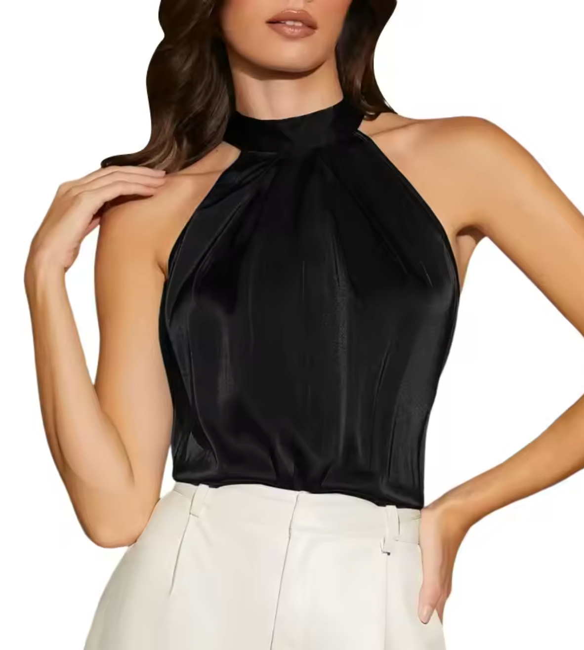 Halter neck satin elegant top | Matilda