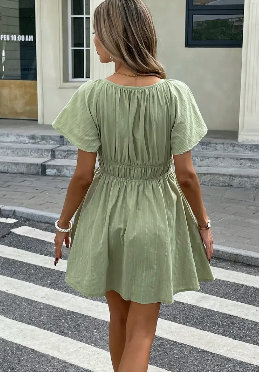 Balloon sleeve summer dress - Chistina