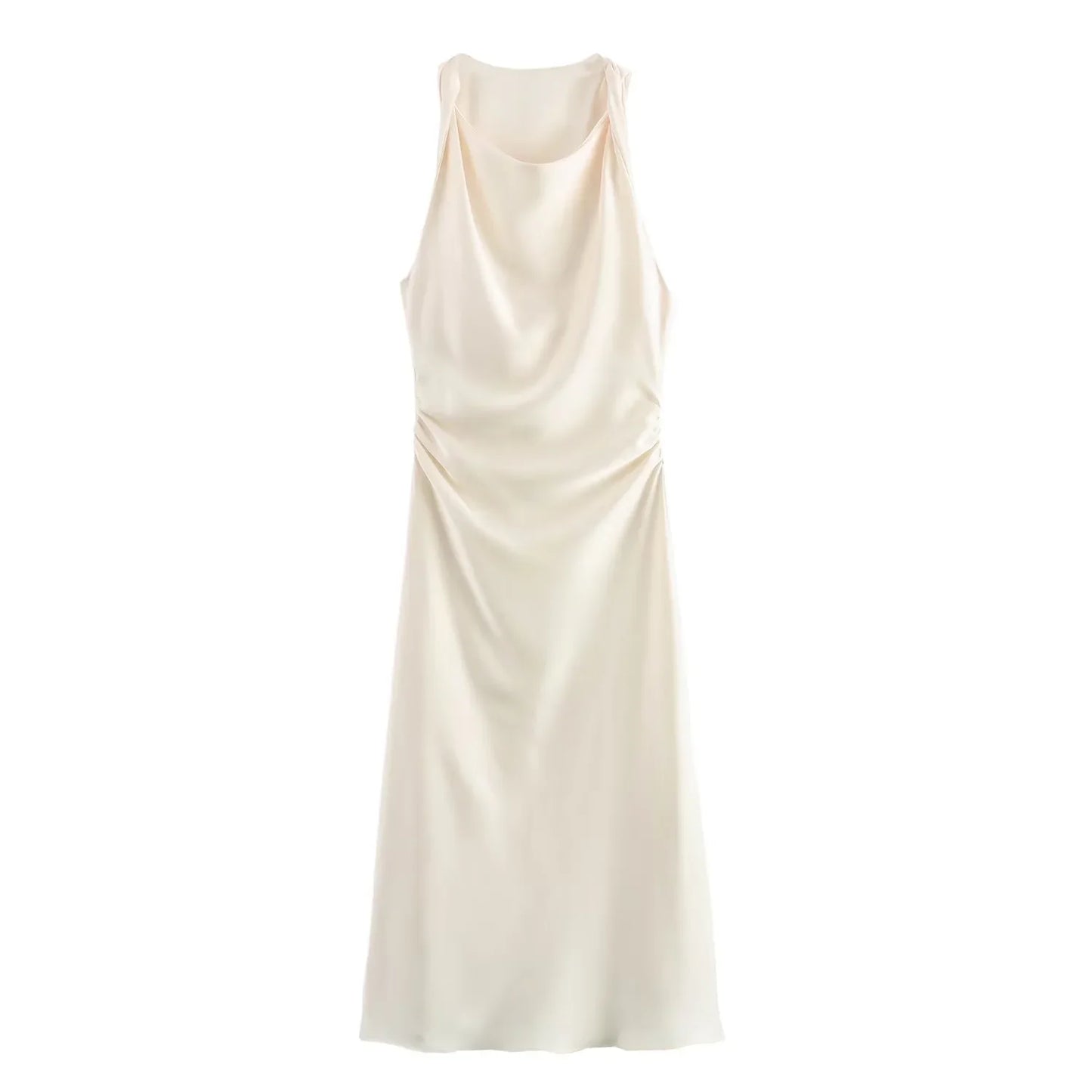Chic Satin Midi Dress for Her | Maricar