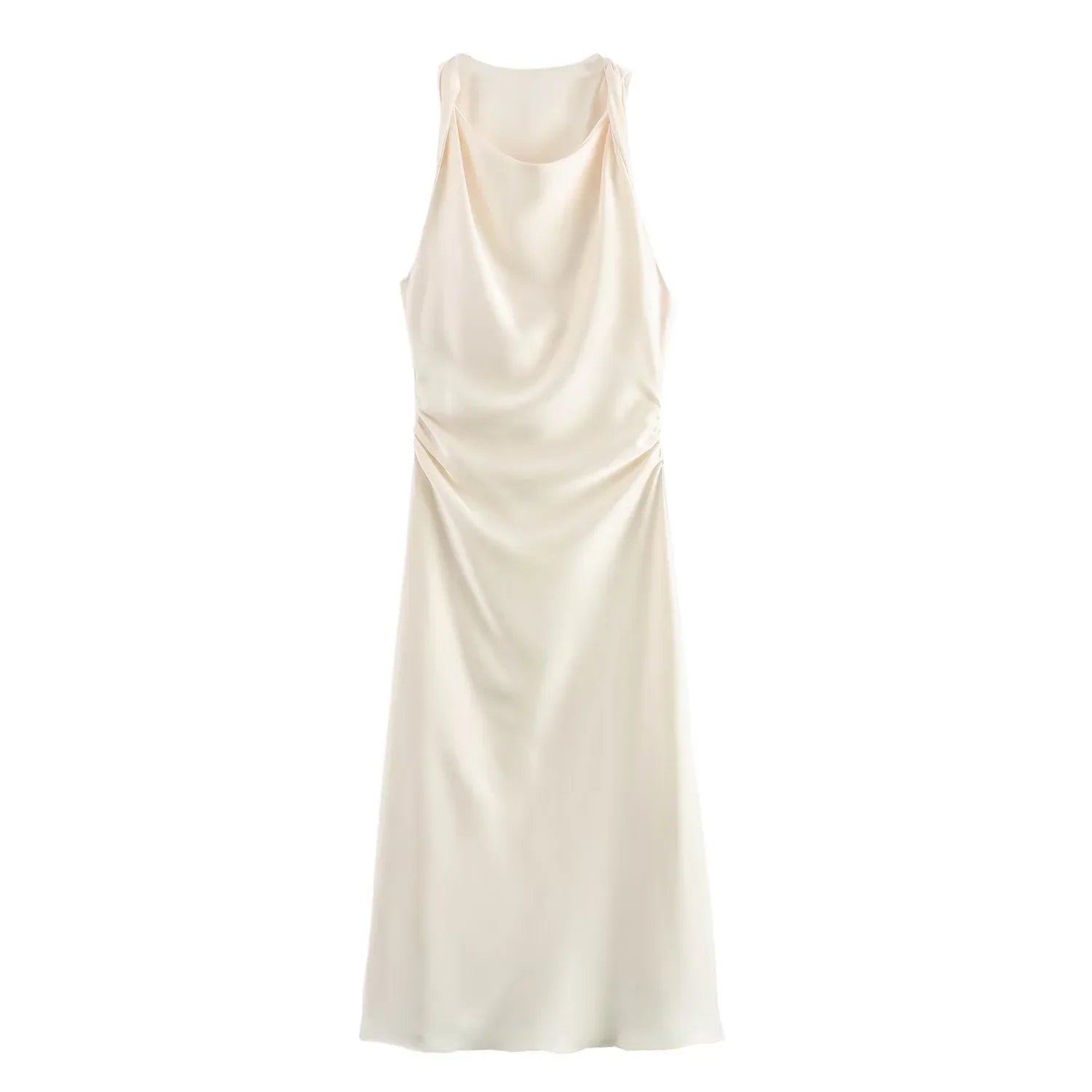 Chic Satin Midi Dress for Her | Maricar