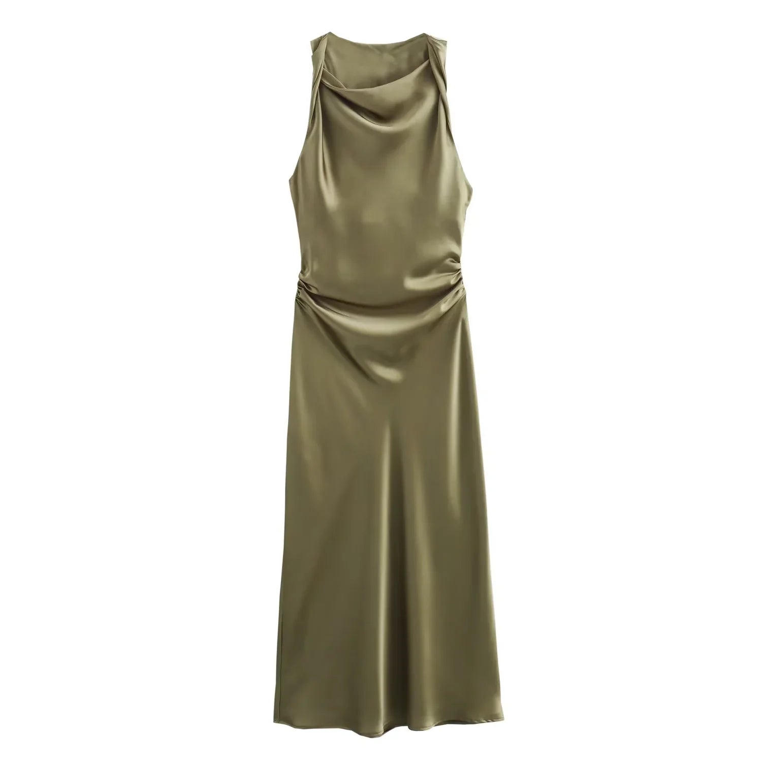 Chic Satin Midi Dress for Her | Maricar