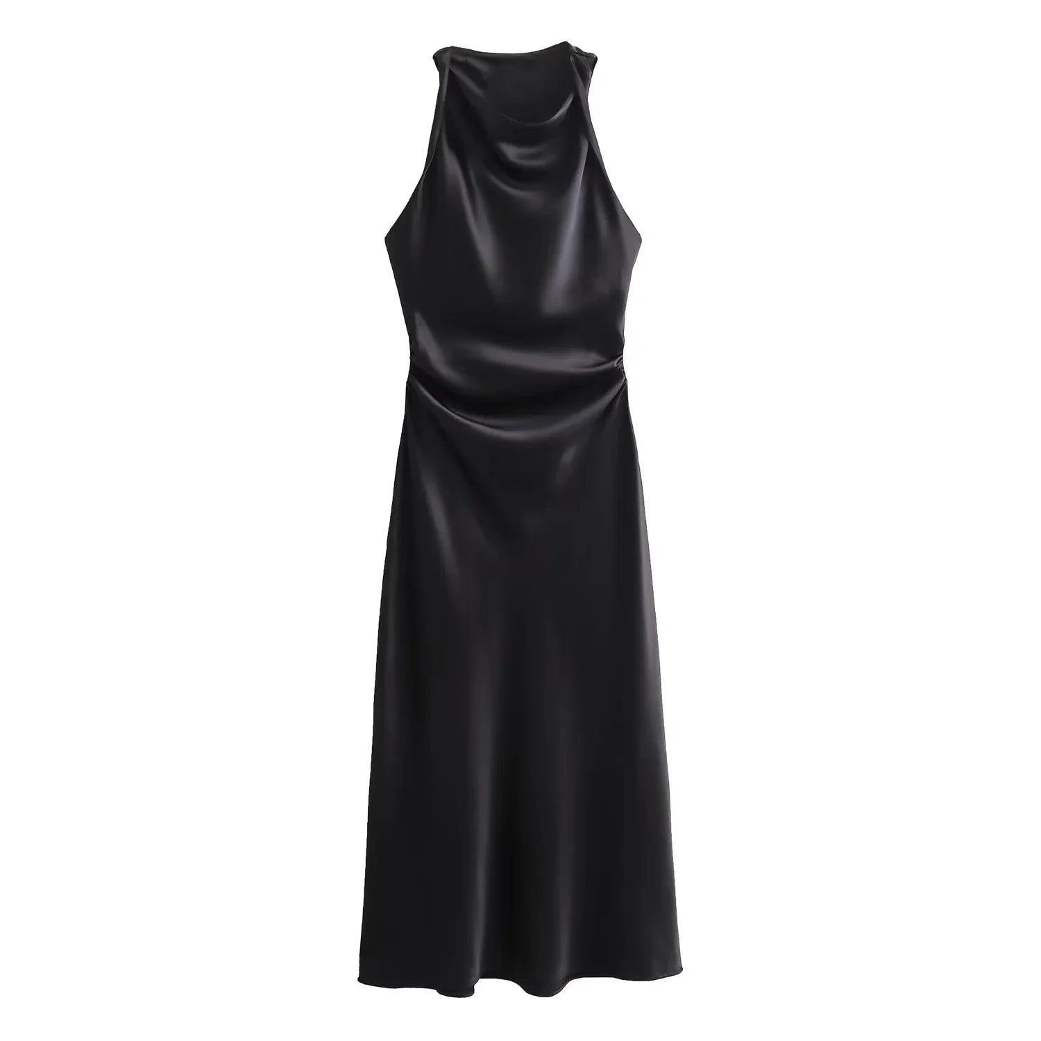 Chic Satin Midi Dress for Her | Maricar