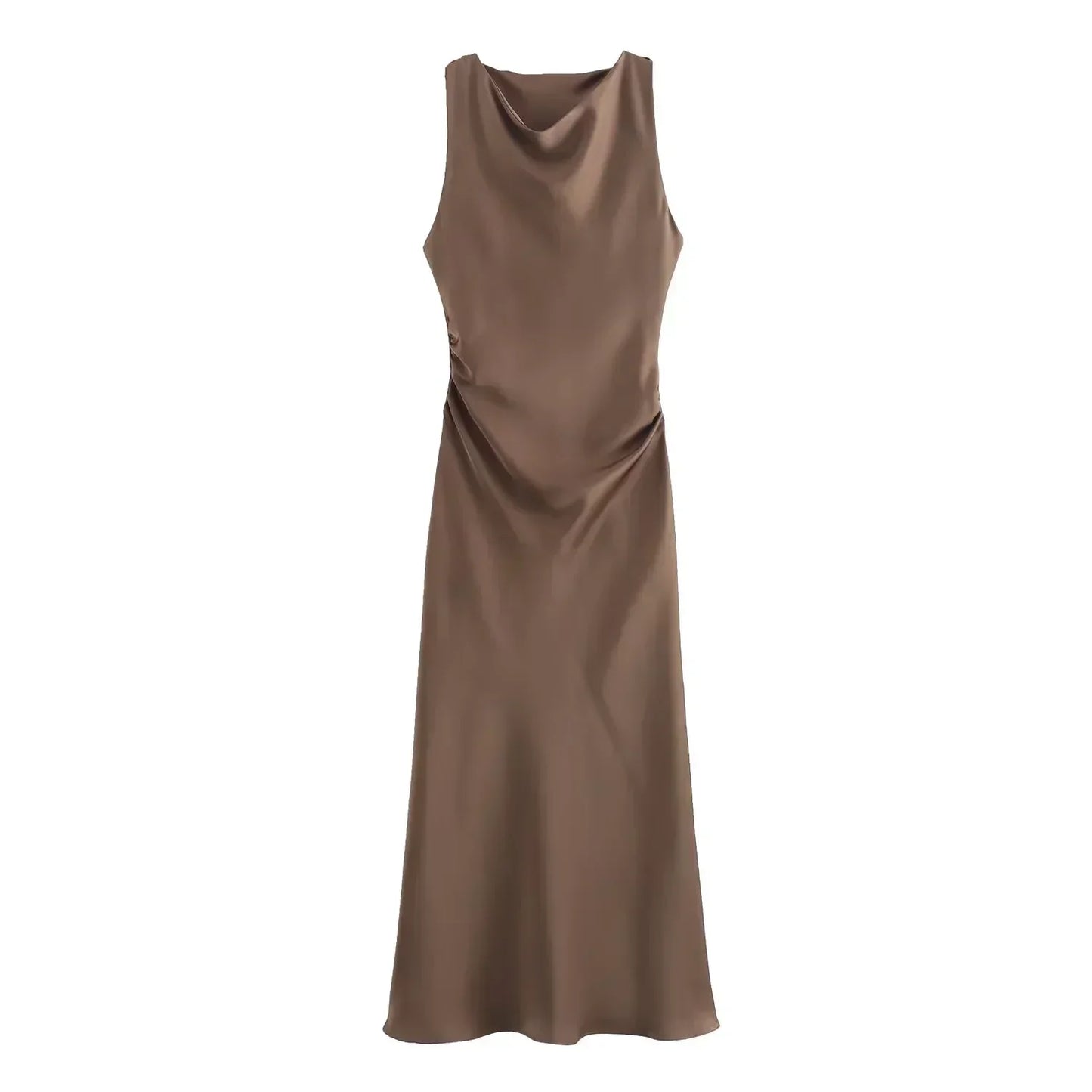 Chic Satin Midi Dress for Her | Maricar