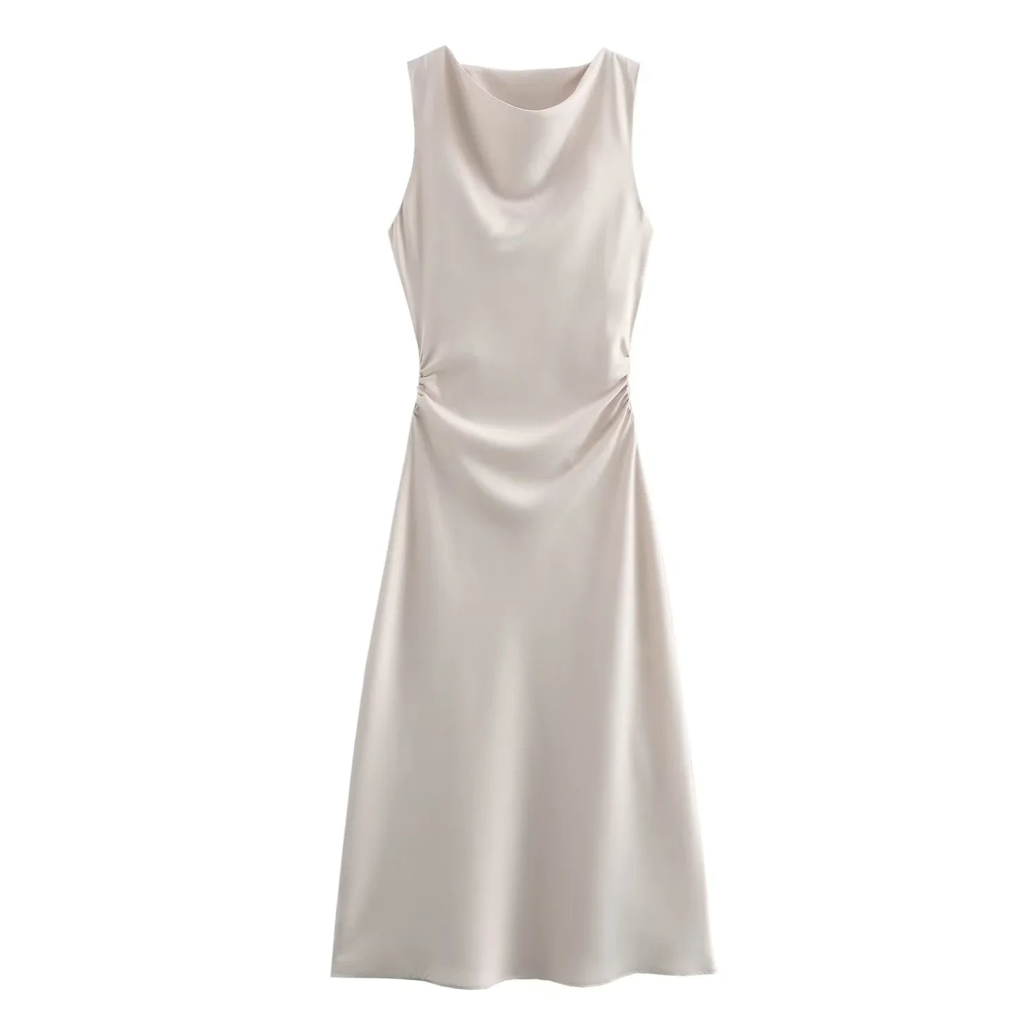 Chic Satin Midi Dress for Her | Maricar