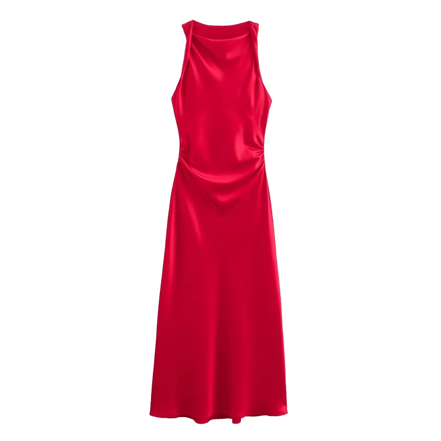 Chic Satin Midi Dress for Her | Maricar