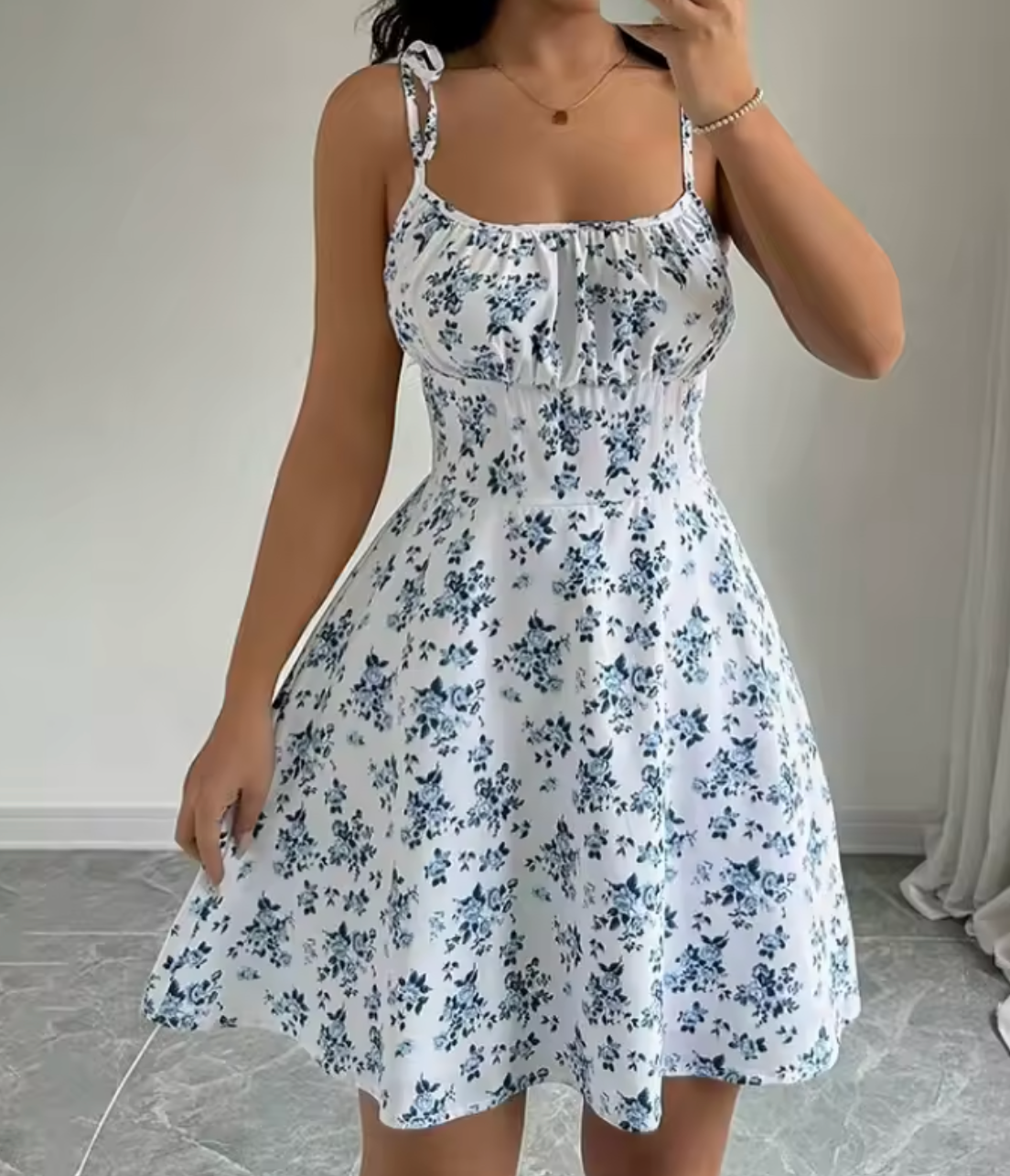 Summer sundress with spaghetti straps | Marta